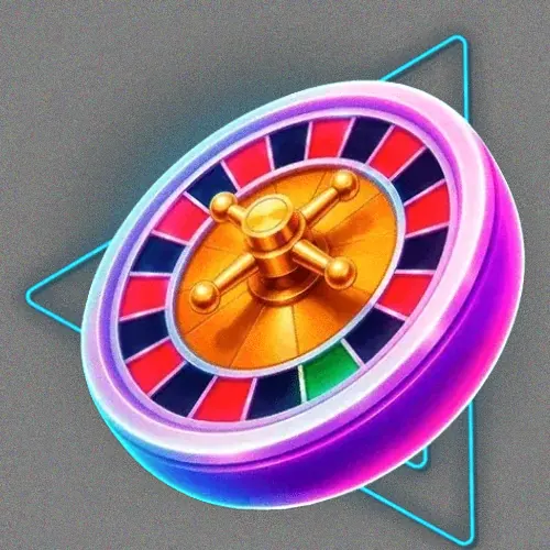 Neon roulette wheel