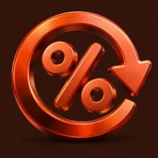 Gold percent symbol — KatsuBet