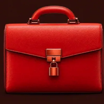 Locked leather briefcase — KatsuBet