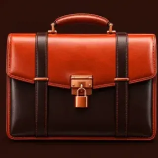Locked leather briefcase — KatsuBet